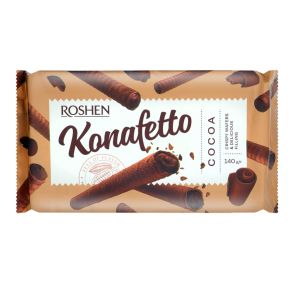 Трубочки вафельні "Roshen" Konafetto Cocoa, 140 г
