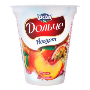 Йогурт "Дольче" Персик-Маракуйя 3,2%, 280 г