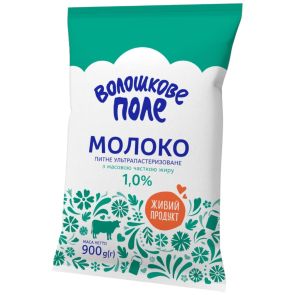 Молоко ультрапастеризоване "Волошкове поле" 1%, 900 г