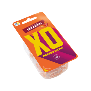 Чіпси курячі "ХО" HOT, 50 г, сировʼялені