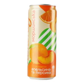 Напій соковмісний "Моршинська" Лимонада зі смаком апельсина та персика, безалкогольний, 0,33 л, середньогазований