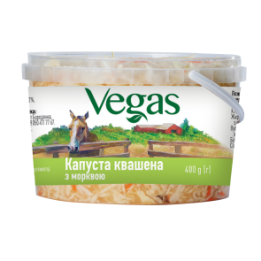 Капуста квашена з морквою "VEGAS", 400 г