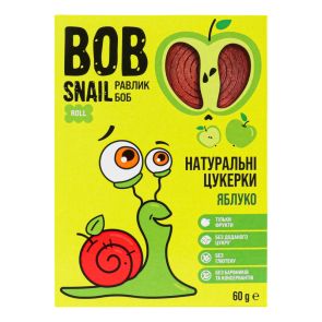 Цукерки натуральні "Bob Snail" яблуко, 60 г