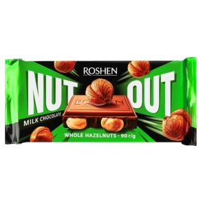 Шоколад молочний "Roshen" Nut Out з фундуком, 90 г