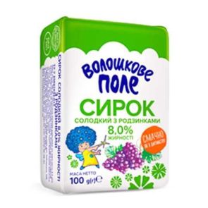 Сирок з родзинками "Волошкове поле" 8%, 100 г 