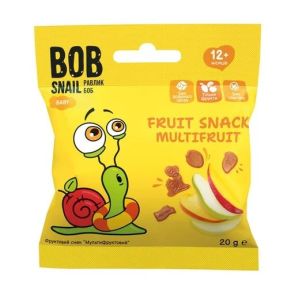 Снеки фруктові "Bob Snail" мультифрукт, 20 г