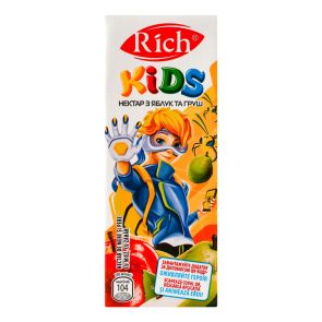 Нектар "Rich" Kids яблучно-грушевий Rich, 200 мл