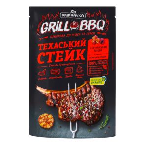 Приправа "Pripravka" Техаський стейк Grill&BBQ до м'яса та курки, 30 г