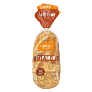 Батон пшеничний "Київхліб" Рум'яний нарізний, 380 г