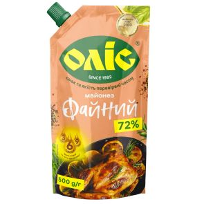 Майонез "Оліс" Файний 72% , 500 г