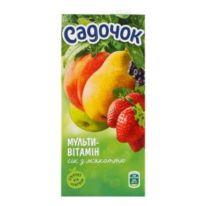 Сік "Садочок" з м'якоттю мультивітамінний, 0,95 л
