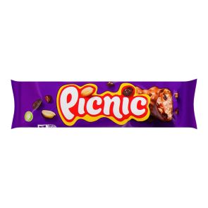 Батончик шоколадний "Picnic" з ізюмом, арахісом, пластівцями та карамеллю, 48 г