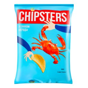 Чипси картопляні "Chipster's Краб, 130 г