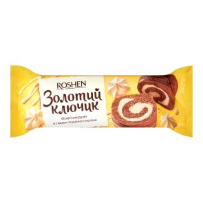 Рулет бісквітний "Roshen" Золотий ключик, 180 г