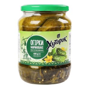 Огірки мариновані "Хуторок", 720 мл