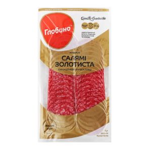 Ковбаса "Глобино" Салямі Золотиста сирокопчена, 80 г