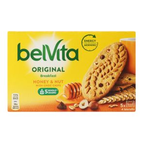 Печиво "BelVita" Honey&Nut з шоколадними шматочками, 225 г