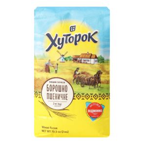 Борошно пшеничне "Хуторок", 2 кг