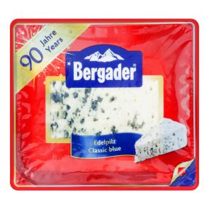 Сир м'який "Bergader" Edelpilz Classic blue 50%, лоток пластиковий, 100 г 