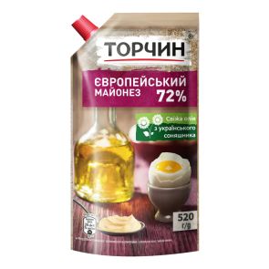 Майонез "Торчин" Європейський 72%, 520 г