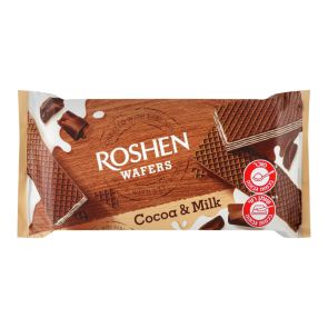 Вафлі "Roshen" Cocoa&Milk Wafers, 216 г