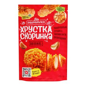 Сухарі панірувальні "Pripravka" Original з часником та прянощами Хрустка скоринка, 100 г