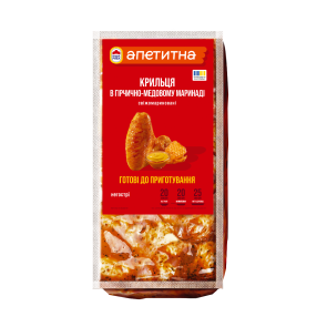 Крильця курячі "Апетитна" в гірчично-медовому маринаді, ~1,3 кг, охолоджені