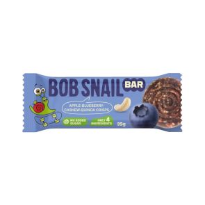 Батончик "Bob Snail" яблуко-чорниця-кеш’ю-кріспи-кіноа, 35 г