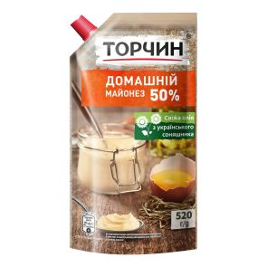 Майонез "Торчин" Домашній 50%, 520 г