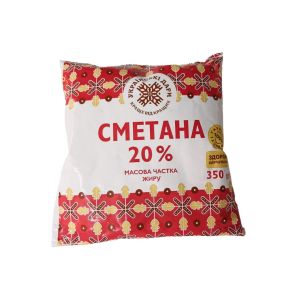 Сметана "Українські Дари" 20%, 350 г