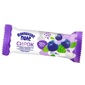 Сирок глазурований "Волошкове поле" Чорниця біла глазур 26%, 36 г 
