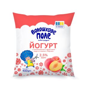 Йогурт питний "Волошкове поле" Персик 2,5% , 400 г