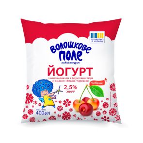 Йогурт питний "Волошкове поле" Вишня-Черешня 2,5% , 400 г