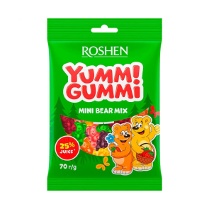Цукерки желейні "Roshen" Yummi Gummi Mini Bear Mix, 70 г