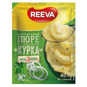Пюре картопляне швидкого приготування "Reeva" зі смаком курки, 40 г