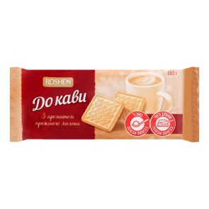 Печиво цукрове "Roshen" До кави з ароматом пряженого молока, 185 г