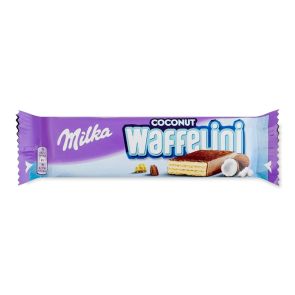 Вафлі глазуровані "Milka" Waffelini Coconut, 31 г