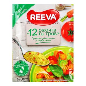 Приправа універсальна "Reeva" 12 овочів та трав, 60 г