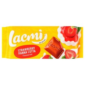 Шоколад молочний "Roshen" Lacmi з начинкою полунична панакота, 90 г