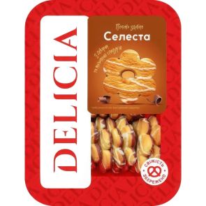 Печиво здобне "Delicia" Селеста з декором та молочною глазур'ю, 300 г