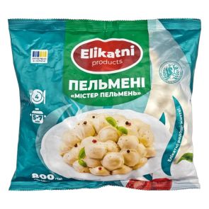 Пельмені "Elikatni" Містер пельмень, заморожені, 800 г