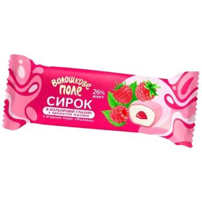 Сирок глазурований "Волошкове поле" Малина 26%, кольорова глазур, 36 г