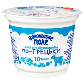 Йогурт вершковий "Волошкове поле" По-грецьки 10%, 200 г
