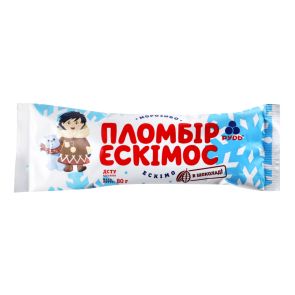 Морозиво пломбір "Рудь" Ескімос, 80 г