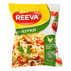 Локшина швидкого приготування "Reeva" зі смаком курки, 85 г