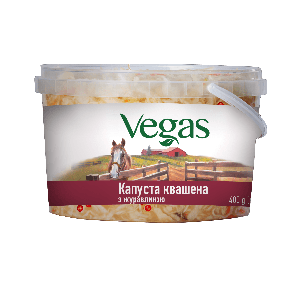 Капуста квашена "Vegas" з журавлиною, 400 г