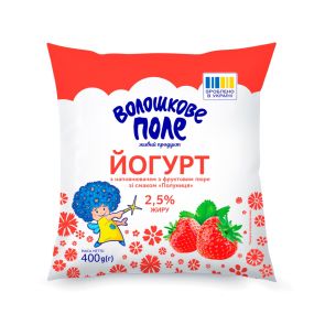 Йогурт питний "Волошкове поле" Полуниця 2,5%, 400 г