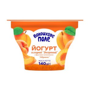 Йогурт десертний "Волошкове поле" Абрикос 2,8%, 140 г